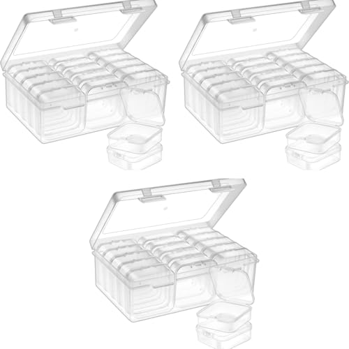 HASTHIP® 15 Pcs Transparent Jewelry Organizer Box Set Plastic Storage Cases for Earrings Ear Studs Rings Necklace Multi Purpose Small Storage Case for DIY Crafting Beading Diamond Painting X3 HASTHIP® 15 Pcs Transparent Jewelry Organizer Box Set Plastic Storage Cases for Earrings Ear Studs Rings Necklace Multi Purpose Small Storage Case for DIY Crafting Beading Diamond Painting X3